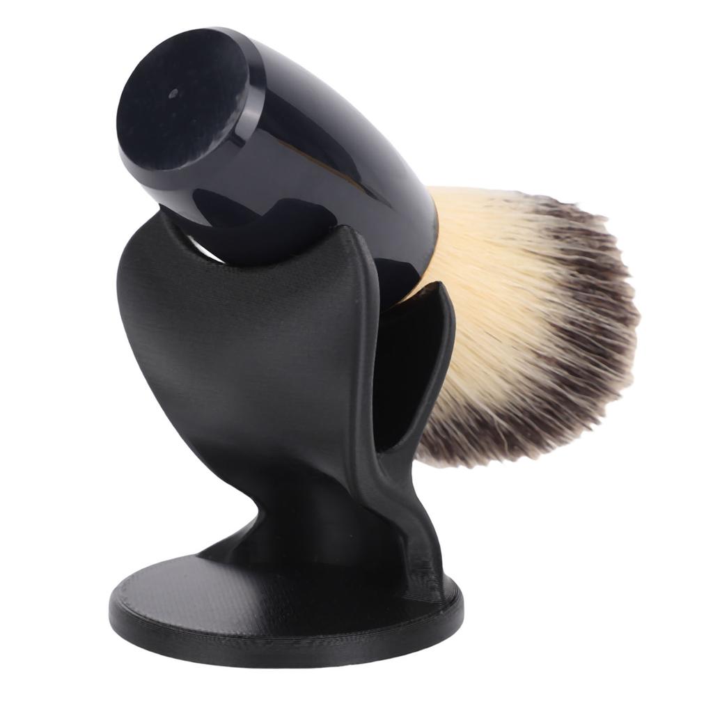 Shaving Brush and Stand Curved Resin Handle Synthetic Animal Hair Men Shaving Brush Kit