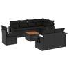 VidaXL Garden Lounge Set with Cushions 9 Pcs, Patio Sofas, Patio Furniture Set, Outdoor Furniture, Black 3224655