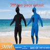 3mm Two-Piece Wetsuit with Hood for Warmth In Hunting, Snorkeling, Freediving, Surfing, and Ice Sports.