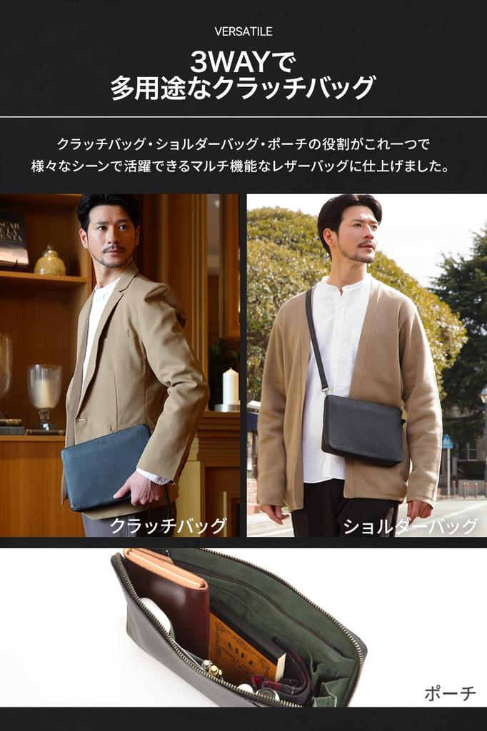 [Evoon] Vyměnitelná psaníčko, Psaníčko z pravé kůže, Pánská taštička, Taška přes rameno, Pouzdro na příslušenství, Všechny role v jednom kuse (Černá)