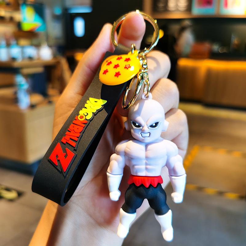 Anime Dragon Ball SonGoku Keychain Jewelry Son Goku Vegeta Piccolo Action Figures for Bag decoration