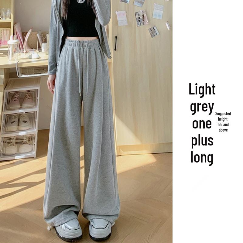2024 Autumn/Winter Women's Mamba Cotton Sweatpants: Loose Wide-Leg, Cuffed, Straight-Leg Casual Sportswear