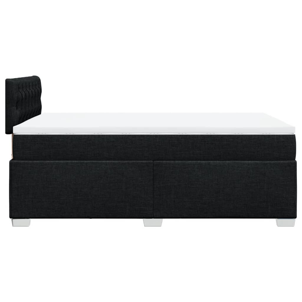 Box Spring Bed with Mattress Black 120 x 190 cm Fabric