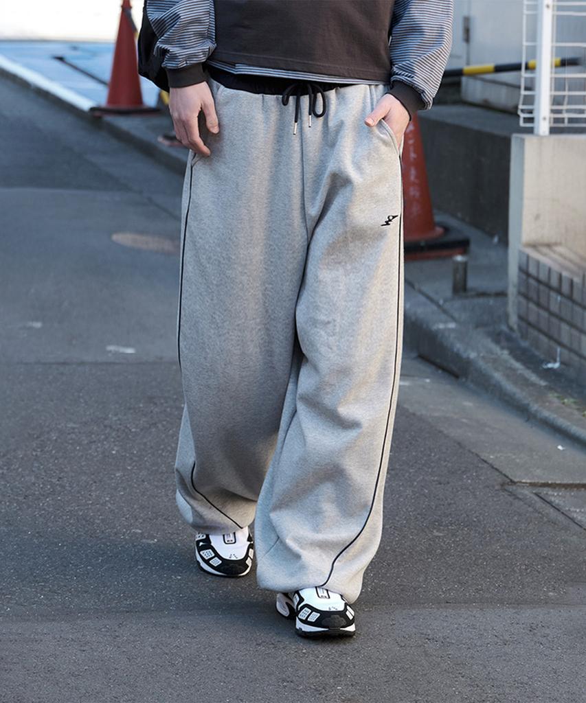 SUPERSUB Wide Baggy Piping Pants - Melange