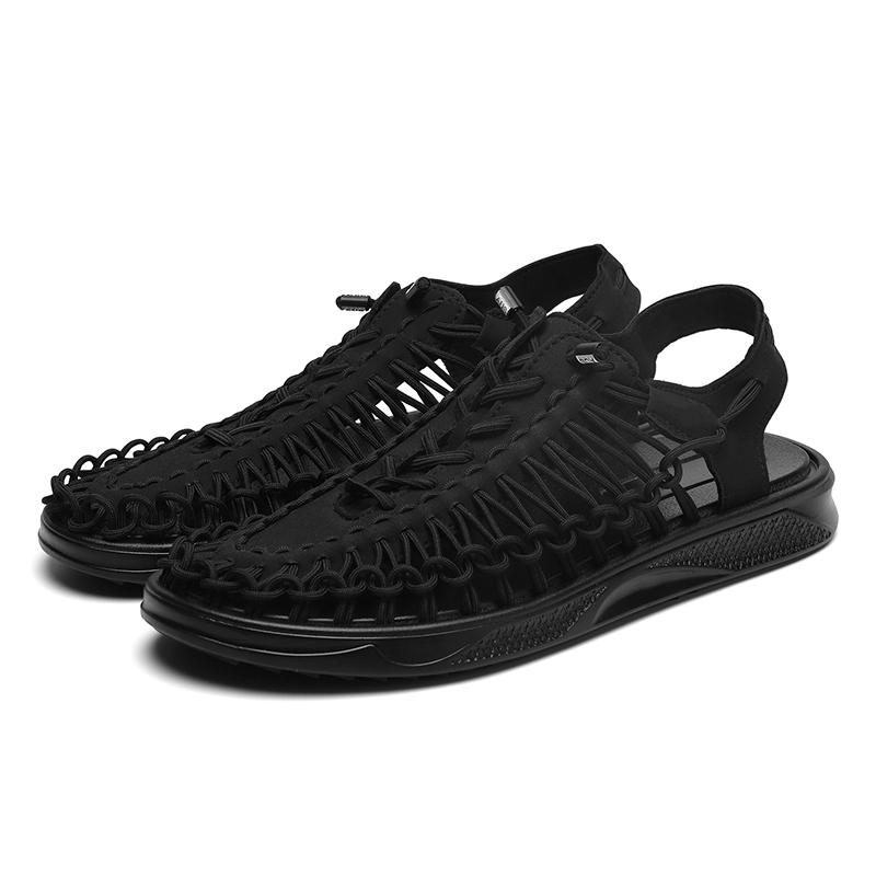 Fashion Summer Men Sandals Women Slippers Weaving Design Beach Sandals Breathable Casual Flat Sandals Outdoor Couples Sandals