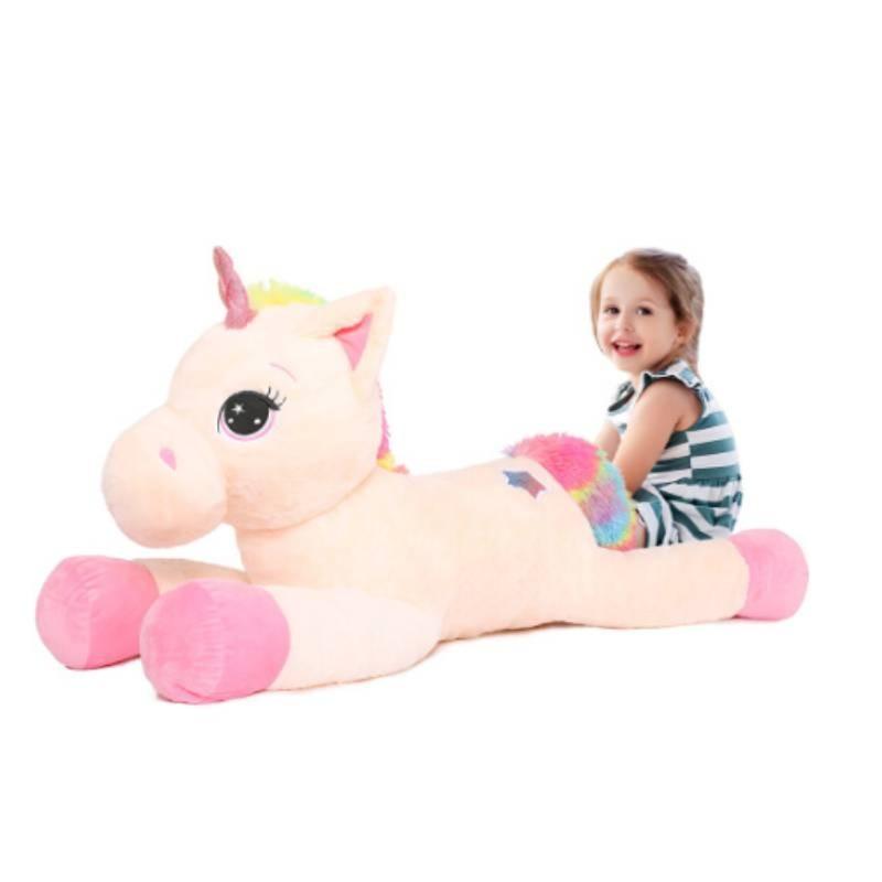 Plush Rainbow Unicorn Doll With Embroidery Design Suitable For Gifts Holiday