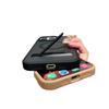 Metal Stand One-word Protective Case for Apple Magnetic Phone Case Ins Cute Personality for Apple 16promax Simple