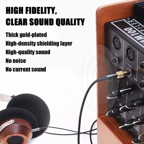 Ancable 6.35mm to 3.5mm Stereo Mini Plug Adapter, Female to Male, for Headphones, Amplifiers, Digital Pianos, Earphones, and More