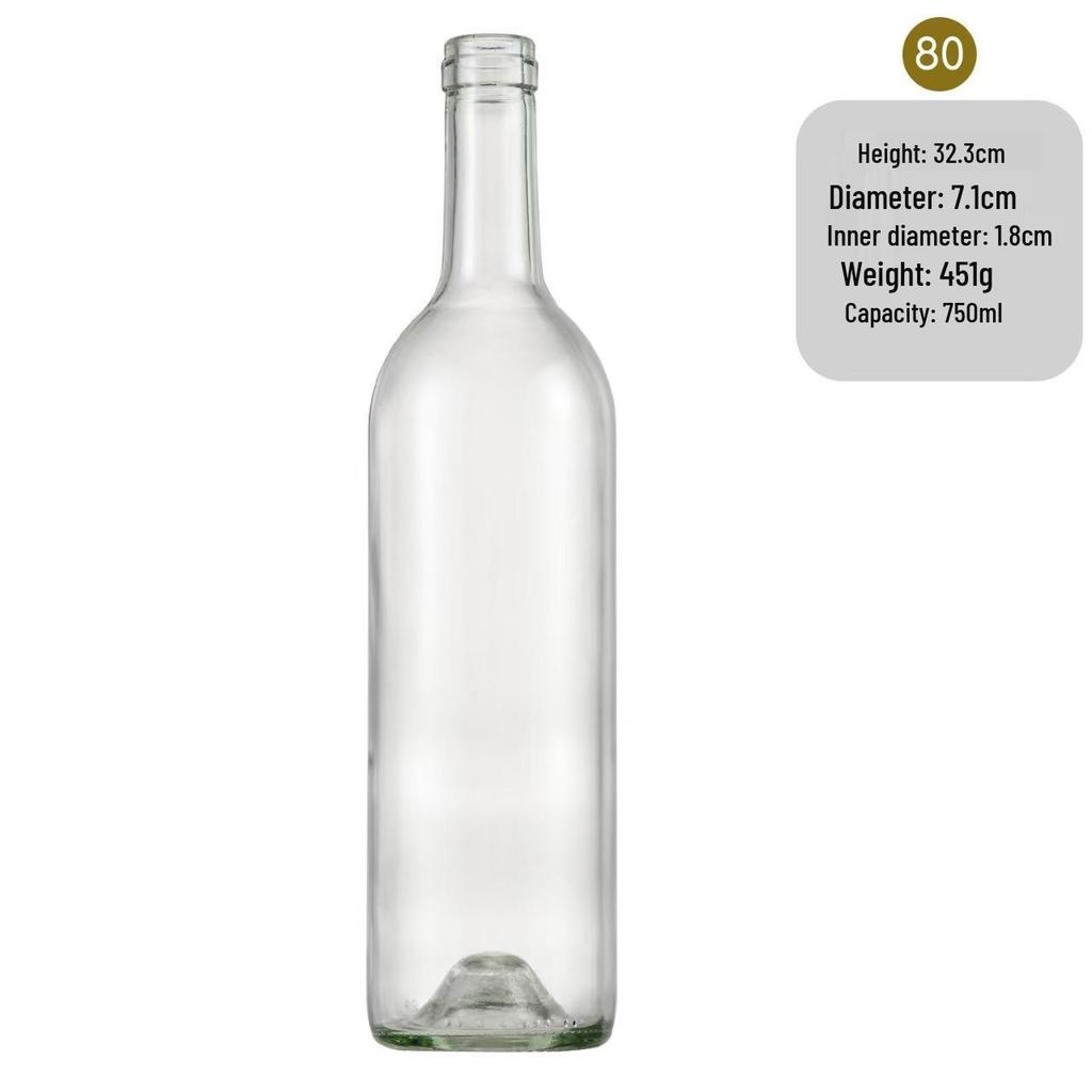 In-Stock Burgundy Green Glass Wine Bottle - Ideal for Red Wine, Liquor, Home Brewing, and Fruit Wine Storage