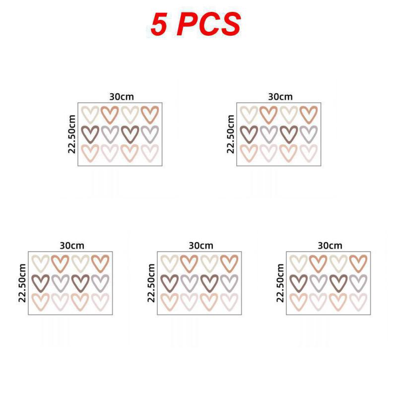 1~10PCS New Heart Bohemian Style Wall Stickers Self-adhesive Wall Stickers Decorative Stickers Kids Bedroom Home Decor Wall
