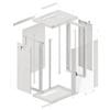 Armoire d'installation suspendue - LANBERG - WF01-6418-10S - 19 pouces - 18U - Porte vitrée - Gris