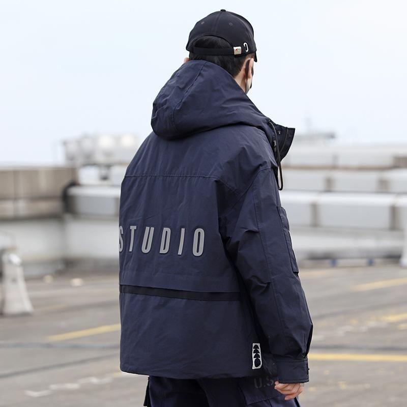 Winter Trendy Casual Jacket Men's Hooded Loose Outdoor Jacket Versatile Jacket