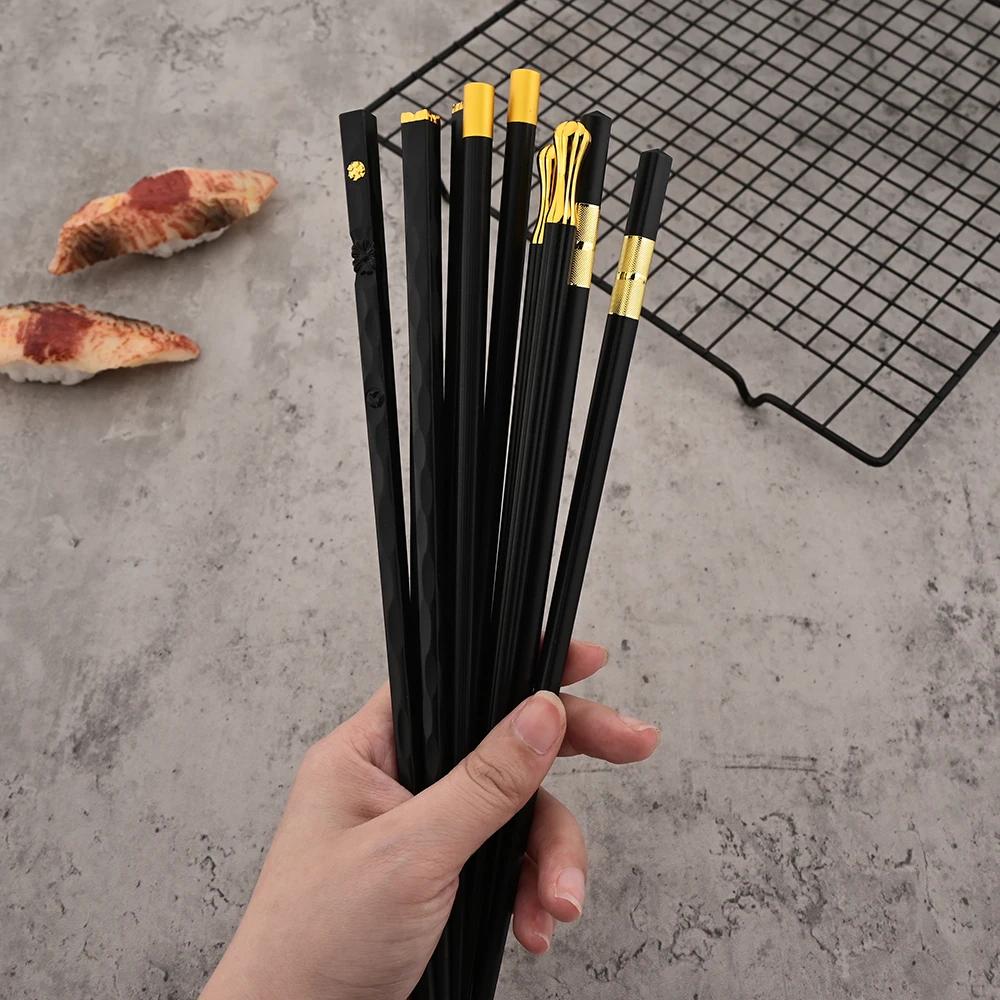 10 Pairs Chinese Japanese Chopsticks Sushi Sticks Korean Chopsticks Reusable Chop Sticks Kitchen Tableware Tool Accessories