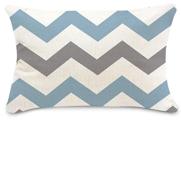 Nordic Sweet Home Light Blue Geometric Pillowcase Decorative Sofa Cushion Cover Pillowcase