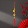 2027 Chinese New Year Goat Hanging Ornaments Gold Lucky Design Red Tassels Spring Festival Home Wall Decor