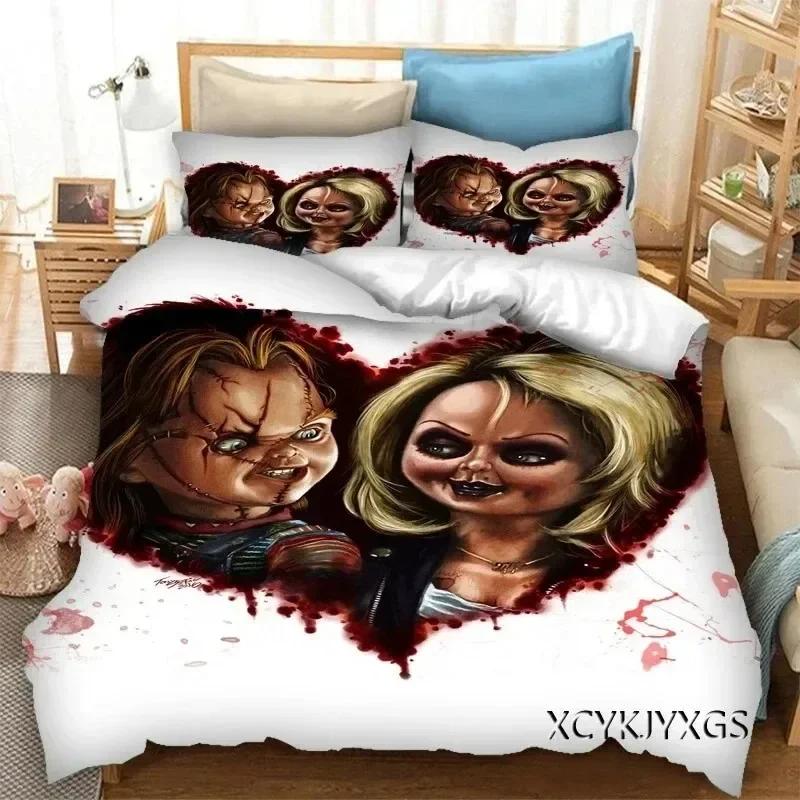 New Bride Of Chucky 3D Print Bedding Set Duvet Covers Pillowcases One Piece Comforter Bedding Sets Bedclothes Bed K598