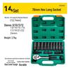 Pujiya 14-Piece Ratchet Wrench & Extended Socket Set