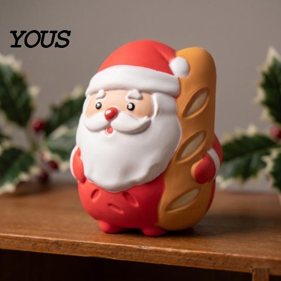 Stress Relief Sensory Toy Creative Baguette Santa Claus Squeeze Toy, Soft PU Foam Toys, Decompression Balls for Adults Christmas Festive Decoration