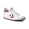 New Converse Slip Resistant Abrasion Resistant Mid top Skateboard Shoes Unisex White Red 157721C