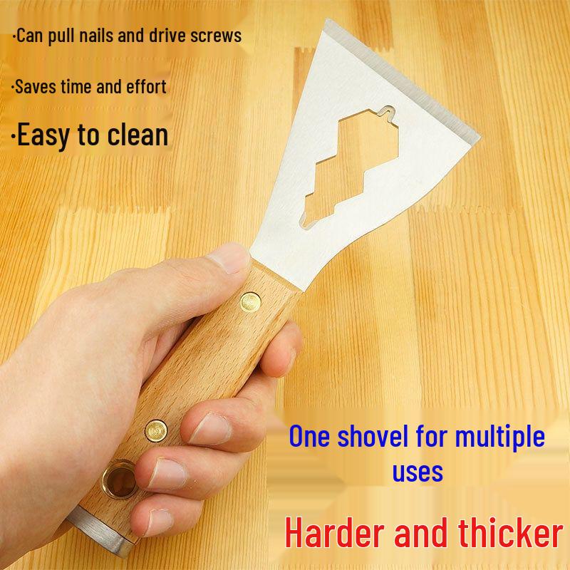 Compact Manganese Steel Japanese Shovel: Thickened Stainless Steel Putty Knife, Wall Scraper, and Multifunctional Renovation Tool