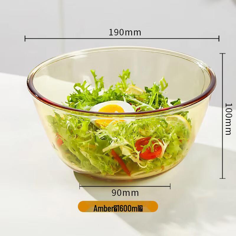 Cartoon Style Thickened Heat-Resistant Glass Salad Bowl
