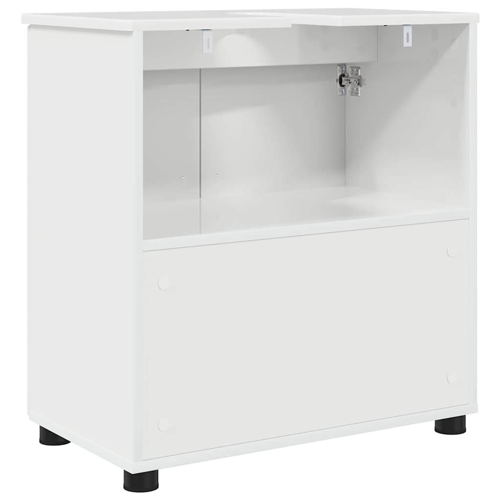 Bathroom Cabinet with Storage Glossy White 61 x 35 x 64 cm