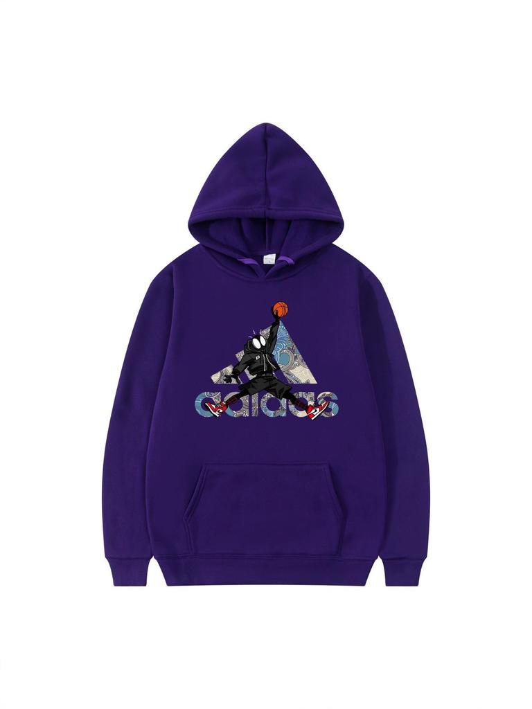 Unisex Spring/Autumn AD Logo Hooded Sweatshirt Fashion Sport Casual Top