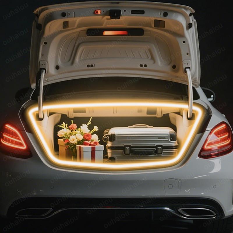 For 2011-2025 Mercedes-Benz C Class trunk light modification light Atmosphere lights White warm white Rear Trunk LED Light Bar