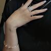 925 Silver Rings For Women Geometric Fine Jewelry Finger Adjustable Geometric Ball Ring For Party Birthday Gift
