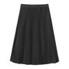 Girls High Waist Elastic Waistband Solid Color Pleated Skirt with Lining Flowy Holiday Birthday Skirt