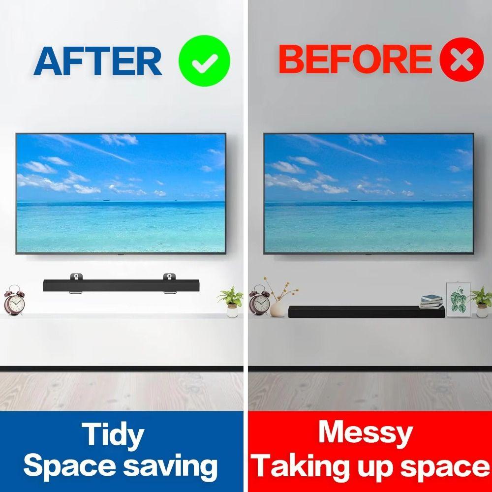 Stylish Metal Brackets Soundbar Hanger L Shaped Bracket Speaker Wall Mount Audio System Setup