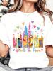 Tshirt Cute Winnie The Pooh Characters Castle Balloons Unisex