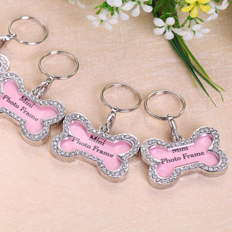Senior Diamond Bone Type Dog Tag Anti-loss Pet Tag  4 * 2.5 Cm