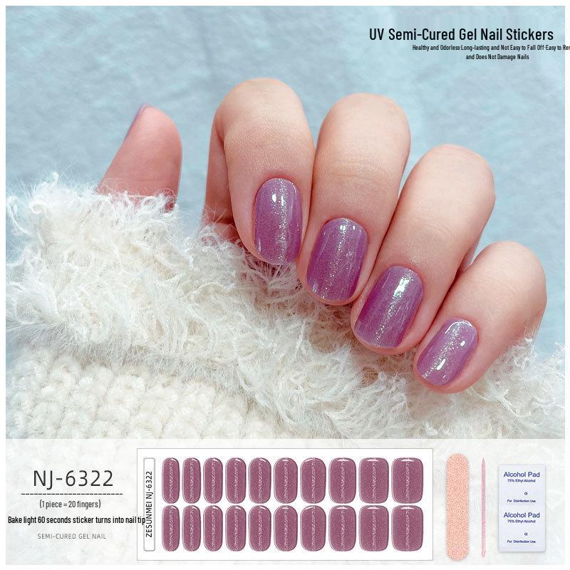 

Однотонные наклейки для ногтей с УФ-гелем «кошачий глаз»: Водонепроницаемый, Стойкий, Светоотверждаемый, Полуотвержденный нейл-арт.