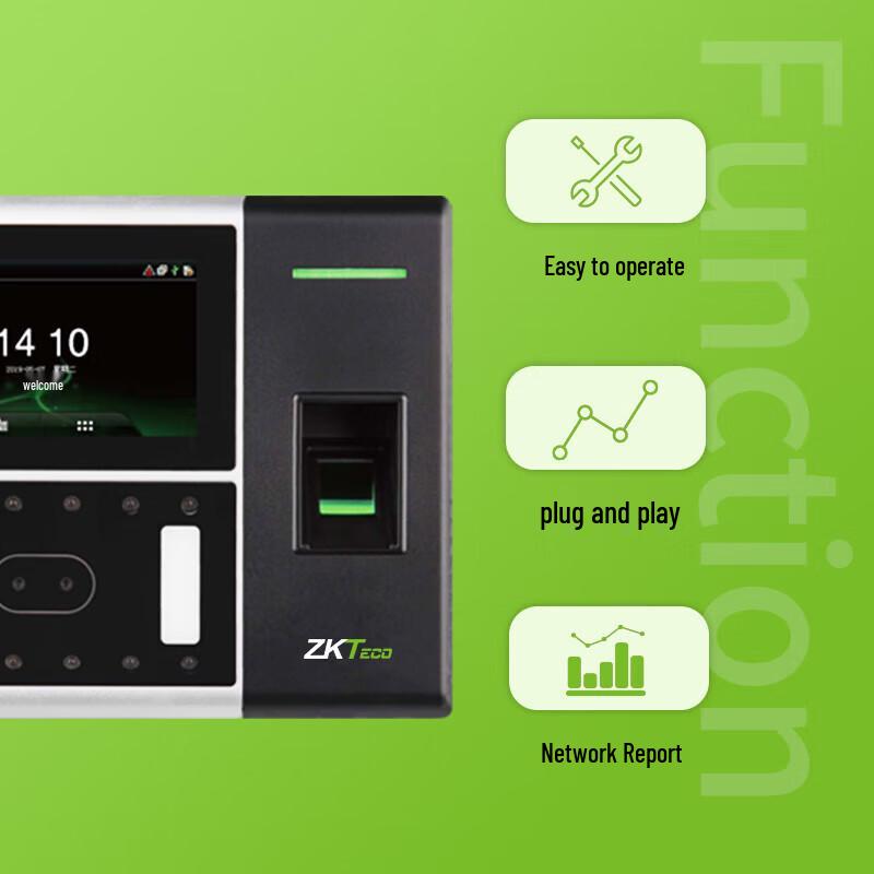 ZKTeco AI302 Visible Light Face and Fingerprint Time Attendance Machine