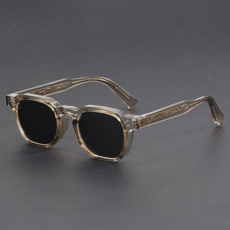 Retro Small Circular Sunglasses Men Punk Propionic Luxury Brand Design Sun Glasses Women Business Party Eyewear UV400