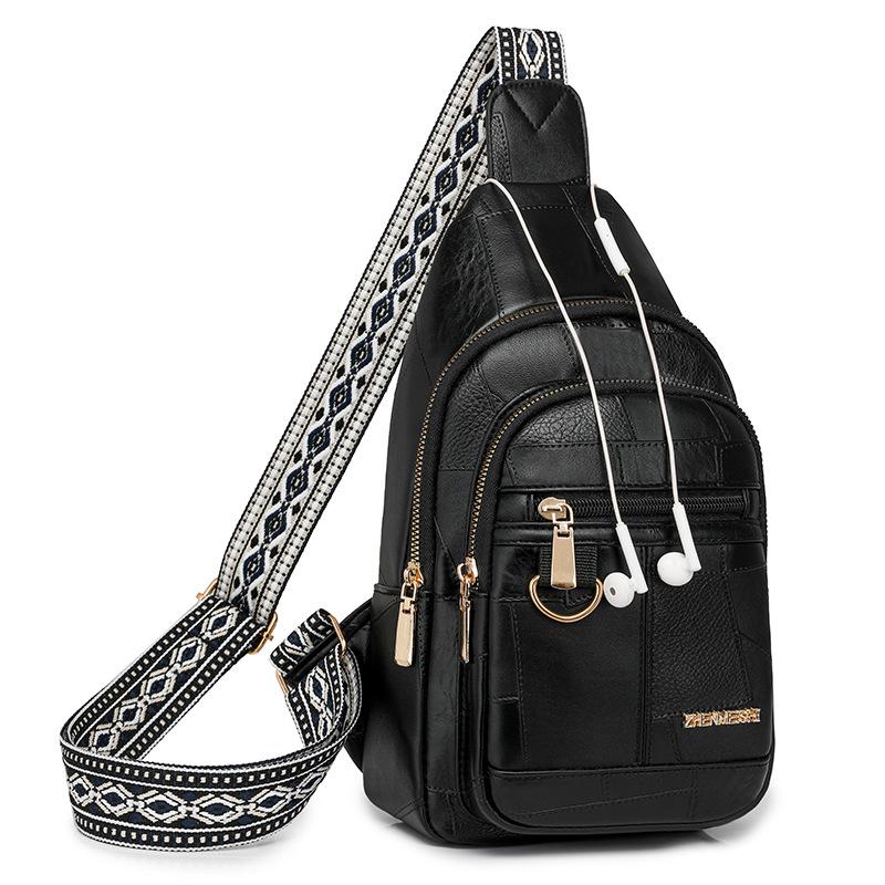 Kleine Sling Bags für Damen, Umhängetaschen, trendiger Reiserucksack aus Kunstleder, Sling-Geldbörse, Damen-Bauchtasche, Brusttasche mit verstellbarem Gitarrengurt