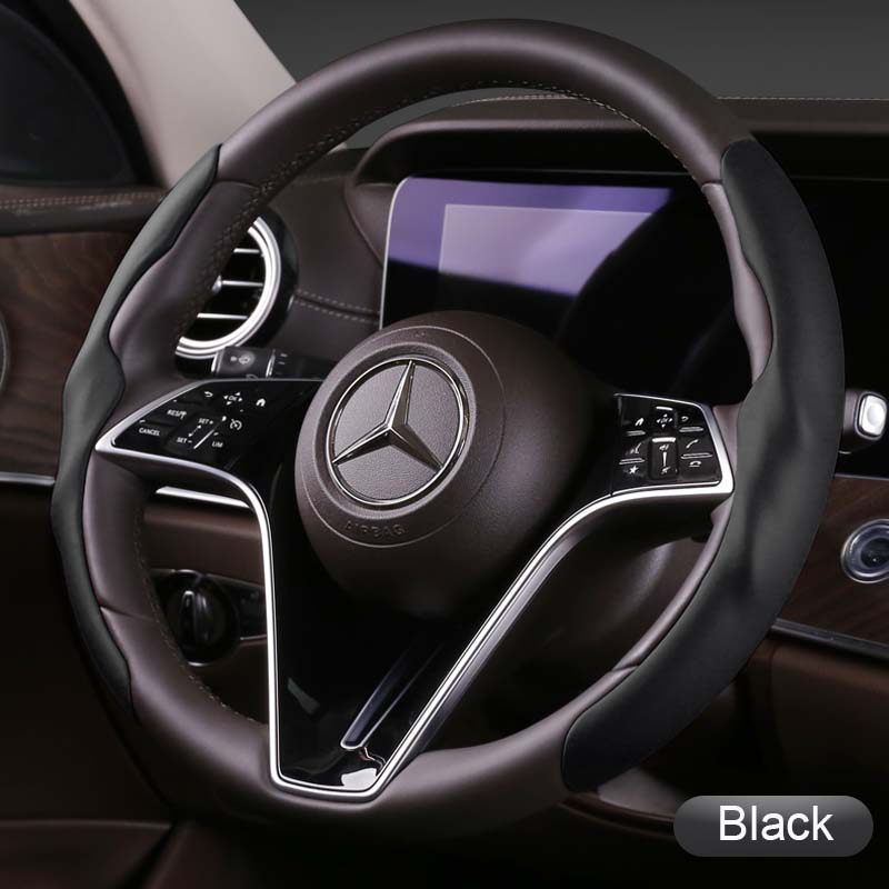 Carbon Fiber Steering Wheel Cover Fit 38cm/15inch Non-Slip Sport Wheel Booster Cover Universal Car