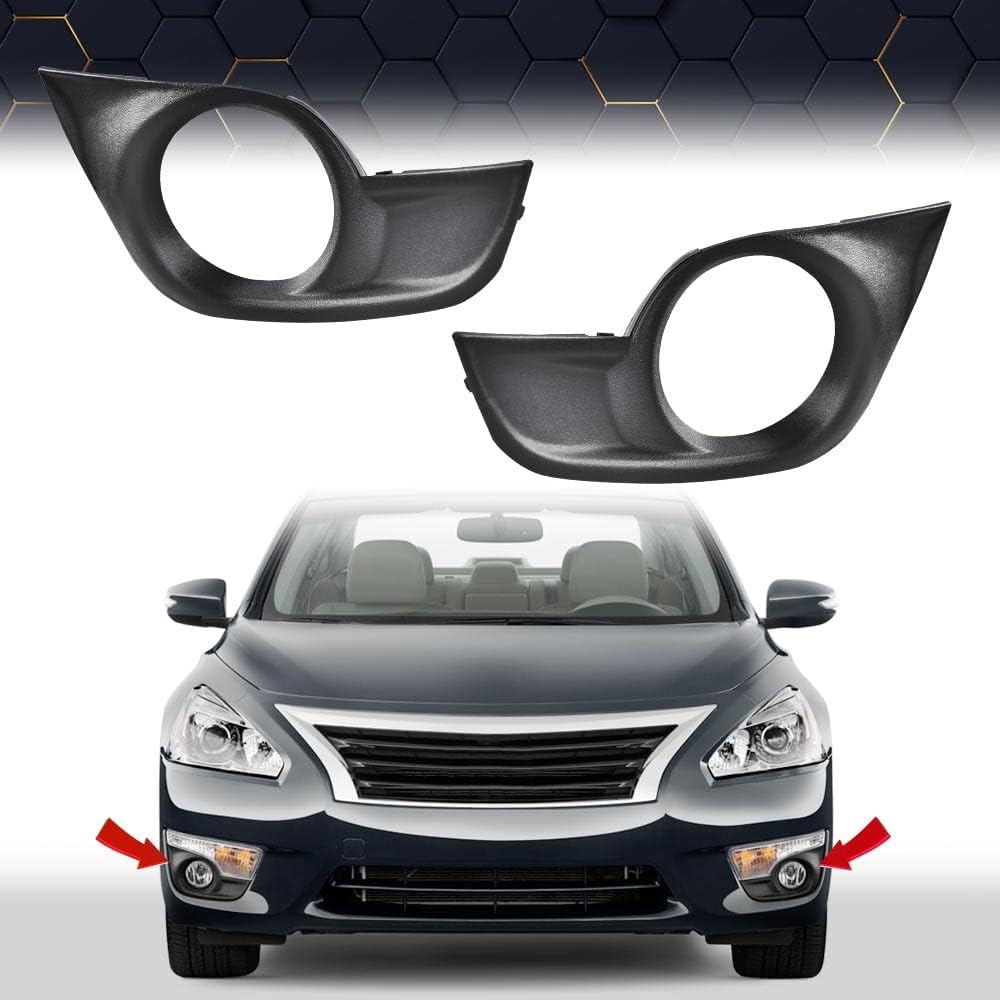 

PIT66 Fog Light Trim,Compatible with 2013-2015 Nissan Altima 2 Pcs Driver and Passenger Side