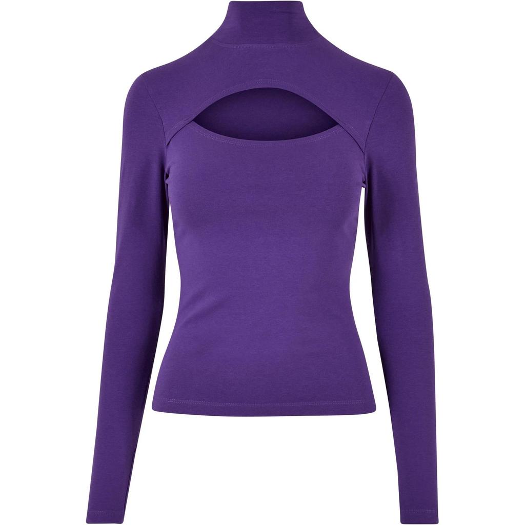 Urban Classics Womens/Ladies Cut Out Turtle Neck Long-Sleeved Top