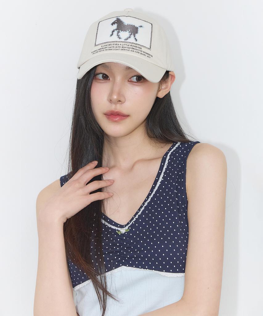 ILLIGO Pony Patch Ball Cap Cream