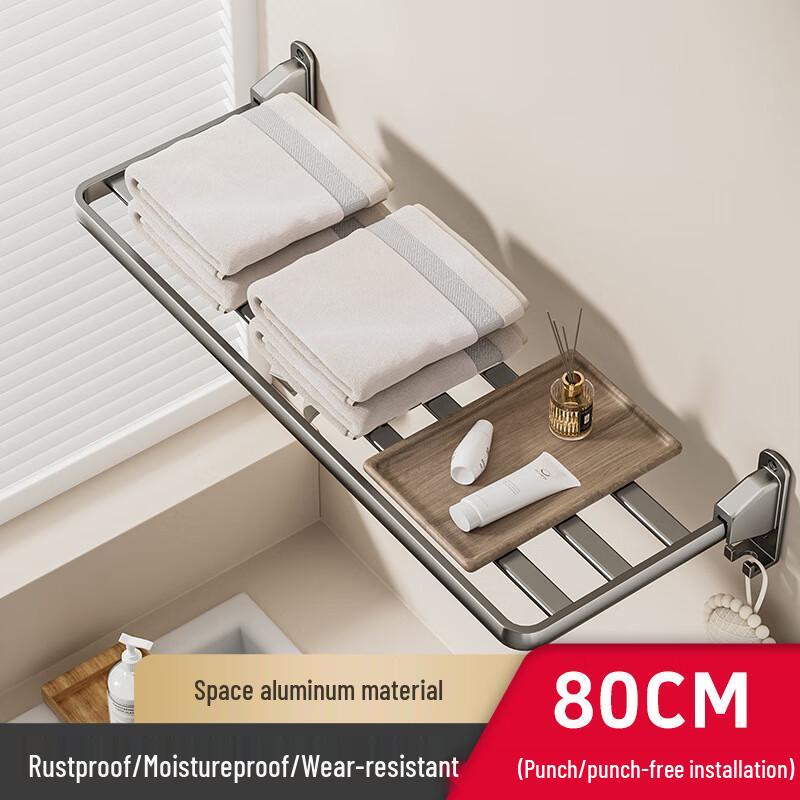 Danle Invisible Wall-Mounted Drying Rack & Storage Shelf