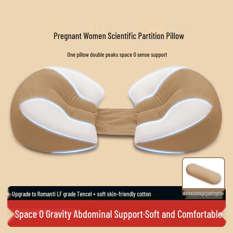 Maternity U-Shaped Pregnancy Pillow with Belly and Back Support for Side Sleepers
