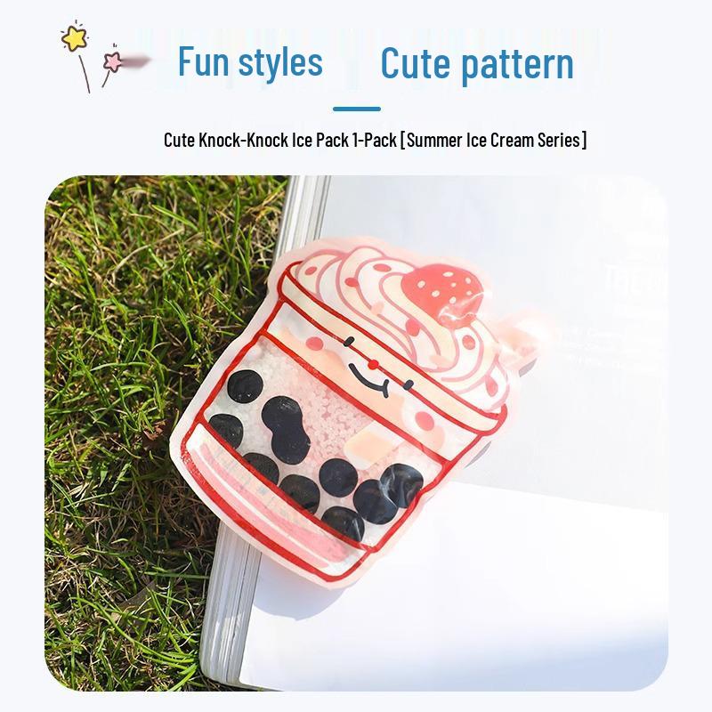 Pachet cu gheață desene animate Knock-Knock: Răcorire Portabilă, Creativă, de Unică Folosință pentru Alinare Rapidă a Căldurii