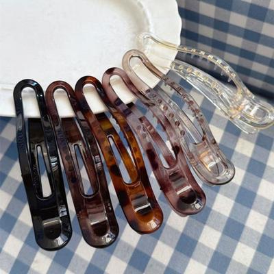 Plastic Hair Clip Non-slip Teeth Transparent Back Head Hair Claw Hair Styling Tool Daily Wear Travel Hair Accessories