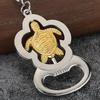 Ocean-Themed Keychain Rotatable Seashells Sharks Seahorses Turtles Zinc Alloy Key Ring Pendant Backpack Bag
