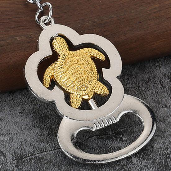 Ocean-Themed Keychain Rotatable Seashells Sharks Seahorses Turtles Zinc Alloy Key Ring Pendant Backpack Bag
