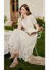 French Lace Patchwork Waist Cinching Dress