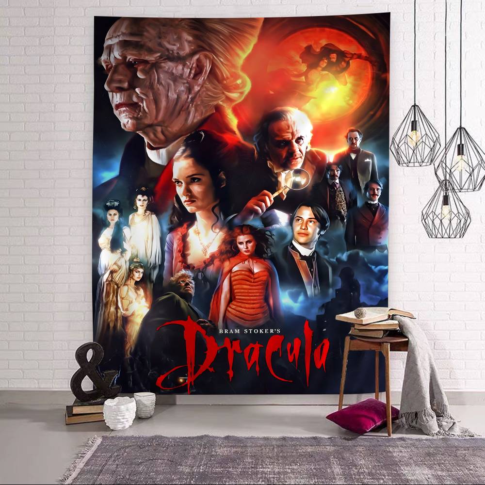 Horror Vampire Movie Dracula 1992 Vintage Colorful Tapestry Wall Hanging Hippie Flower Wall Carpets Dorm Decor Wall Art Decor