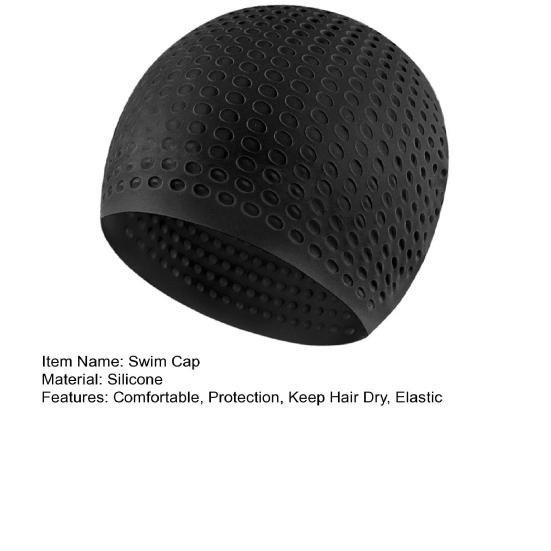 Silikon-Badekappe für Männer und Frauen, wasserdichte Badekappe, um langes Haar trocken zu halten, rutschfeste Badekappe für Erwachsene für Schwimmtraining und Rennen